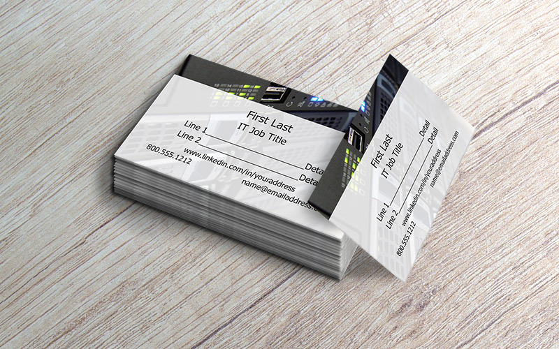 IT tech business card design 1